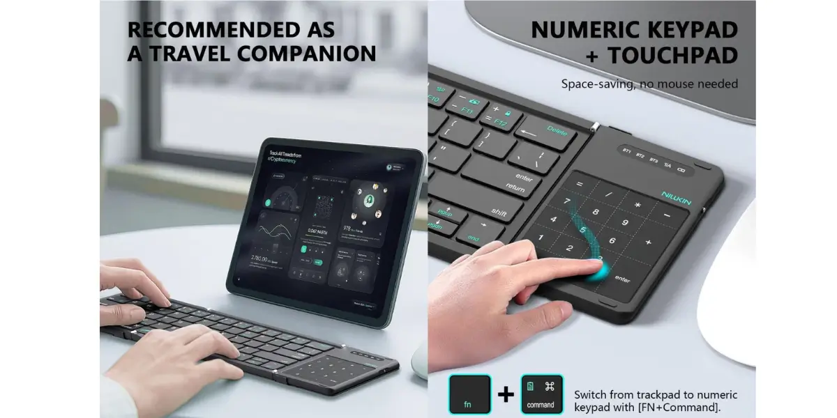 Nilkin Cube Pocket Foldable Bluetooth Keyboard with Touchpad.webp